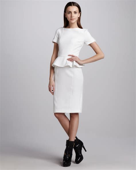 burberry white peplum dress|Shop White Burberry Online .